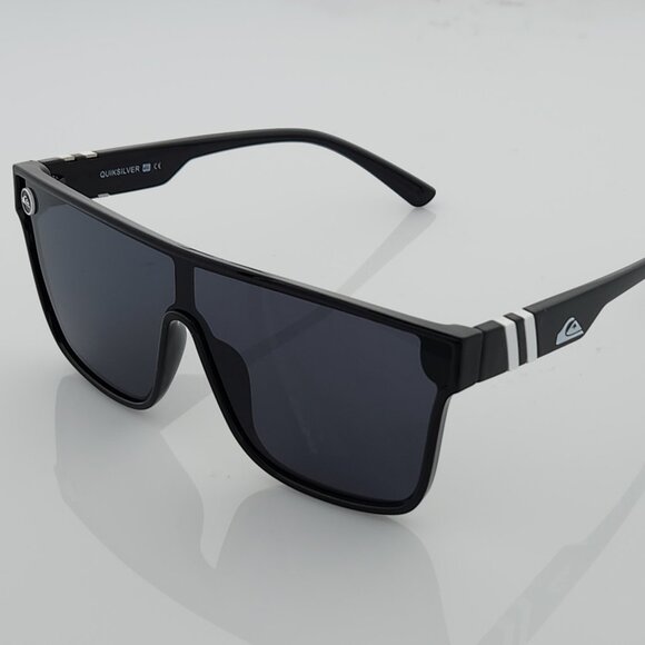 Quiksilver Shield Sunglasses Black Frame Dark Smoke Tinted Single Lens NEW Q1 - Picture 4 of 12